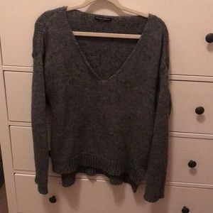 Dark grey v neck sweater